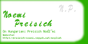 noemi preisich business card